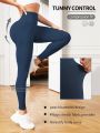 Yoga Basic High Waist Seamless Tummy Control Sports Leggings
