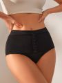 1pc Hook-Eye High Waist Shapewear Triangle Panties